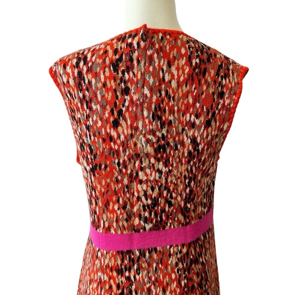 MISSONI SLEEVELESS WOOL BLD KNIT DRESS M ORANGE LABEL 2015 SEASON DESIGNER BOLD - Picture 6 of 13